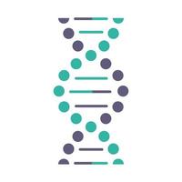 ícone de cor violeta e turquesa espiral de DNA vetor