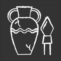 ícone de giz de artefatos antigos vetor