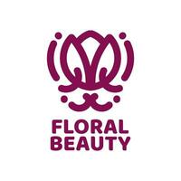floral flor beleza natureza logotipo conceito Projeto ilustração vetor