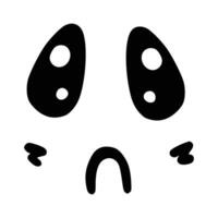 kawaii fofa face. estilo mangá olhos e boca. engraçado desenho animado japonês emoticon dentro diferente expressões, mega grande definir. expressão animê personagem e emoticon face ilustração. fundo. imprimir. vetor