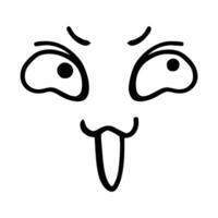 kawaii fofa face. estilo mangá olhos e boca. engraçado desenho animado japonês emoticon dentro diferente expressões, mega grande definir. expressão animê personagem e emoticon face ilustração. fundo. imprimir. vetor