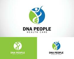 dna logotipo criativo saúde Cuidado médico pessoas Ciência genética vetor