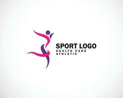 esporte logotipo criativo pessoas abstrato logotipo criativo ioga Atlético vetor