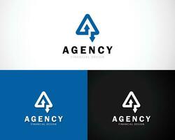 financeiro logotipo criativo investir seta crescimento o negócio símbolo Projeto moderno triângulo vetor