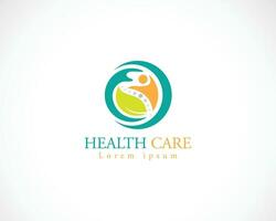 saúde Cuidado logotipo placa símbolo natureza médico vetor