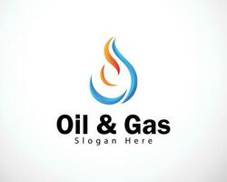 óleo e gás logotipo criativo ícone vetor símbolo indústria gás o negócio água solta Projeto conceito