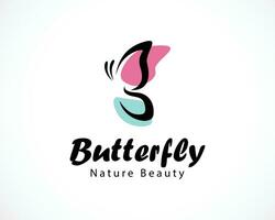 borboleta logotipo vetor esboço ícone ilustração Projeto criativo beleza natureza