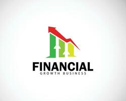 financeiro logotipo criativo crescimento diagrama o negócio investir Projeto conceito seta acima vetor