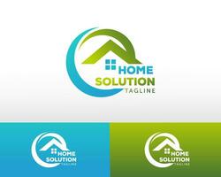 casa solução logotipo casa criativo logotipo solução logotipo Projeto vetor