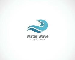 água onda logotipo criativo o negócio placa símbolo vetor