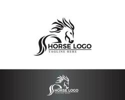 cavalo logotipo criativo Projeto modelo vetor