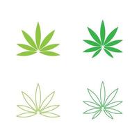 logotipo da folha de cannabis vetor