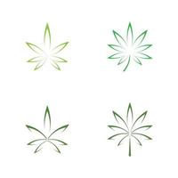 logotipo da folha de cannabis vetor