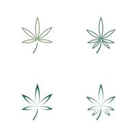 logotipo da folha de cannabis vetor