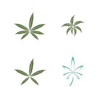 logotipo da folha de cannabis vetor