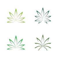 logotipo da folha de cannabis vetor