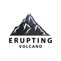 vulcão logotipo Projeto inspiração natural cenário vulcão erupção montanha elegante Prêmio vetor