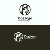 uma brincalhão cachorro logotipo vetor