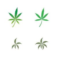 logotipo da folha de cannabis vetor