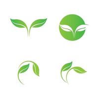 logotipo da folha verde vetor