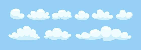 conjunto do diferente vetor desenho animado nuvens