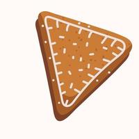 ilustração em vetor pão de gengibre em forma de triângulo