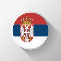 criativo Sérvia bandeira círculo crachá vetor