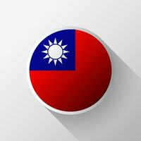 criativo Taiwan bandeira círculo crachá vetor