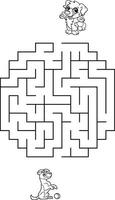 crianças enigma, Labirinto quebra-cabeça, labirinto vetor ilustração