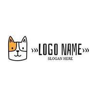 cachorro logotipo vetor. animal amigáveis logotipo. animal logótipo conceito. vetor ilustração.
