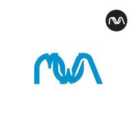 carta mwa monograma logotipo Projeto vetor