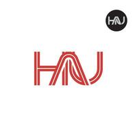 carta hau monograma logotipo Projeto com linhas vetor