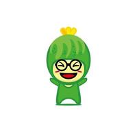 giro sorridente personagem engraçado pepino. ilustração em vetor kawaii vegetal personagem dos desenhos animados. isolado em fundo branco