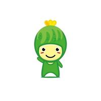 giro sorridente personagem engraçado pepino. ilustração em vetor kawaii vegetal personagem dos desenhos animados. isolado em fundo branco