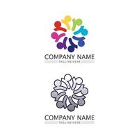 logotipo de pessoas, equipe, sucesso de pessoas, trabalho, grupo e comunidade, vetor de logotipo de empresa e empresa de grupo e cuidados de design, ícone de família logotipo de sucesso