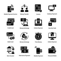 pacote do Forma de pagamento ícone vetores