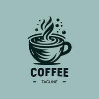 construindo Eterno impressões com elegante café fazer compras logotipo vetor