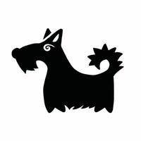 cachorro, silhueta, símbolo, vetor ilustração