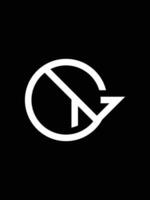 gn monograma logotipo modelo vetor