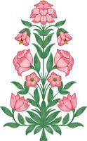 Mughal flor motivo, mão desenhado parede pintura. têxtil impressão botânico flor arte ilustração, arte trabalhos para digital tecido imprime. vetor