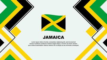 Jamaica bandeira abstrato fundo Projeto modelo. Jamaica independência dia bandeira papel de parede vetor ilustração. Jamaica bandeira