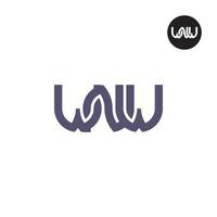 carta wnw monograma logotipo Projeto vetor