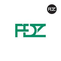 carta fdz monograma logotipo Projeto vetor