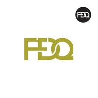 carta fdq monograma logotipo Projeto vetor