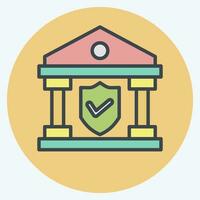 ícone bancário seguro. relacionado para finança símbolo. cor companheiro estilo. simples Projeto editável. simples ilustração vetor