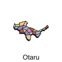 mapa do otaru vetor Projeto modelo, nacional fronteiras e importante cidades ilustração