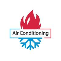 logotipo de ar condicionado, conceito de logotipo hvac vetor