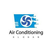 logotipo de ar condicionado, conceito de logotipo hvac vetor