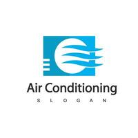 logotipo de ar condicionado, conceito de logotipo hvac vetor