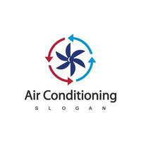 logotipo de ar condicionado, conceito de logotipo hvac vetor